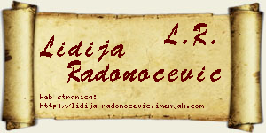 Lidija Radonoćević vizit kartica